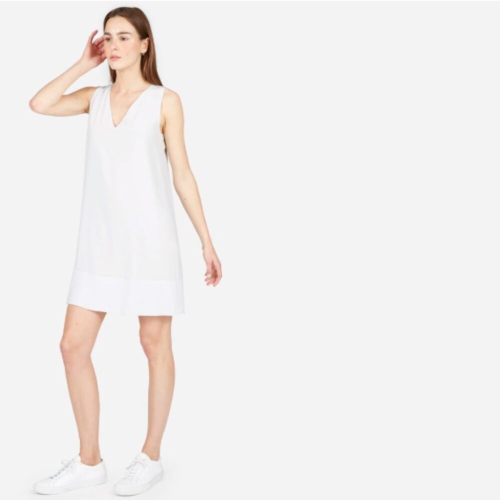 The Double-Lined Silk V-Neck Dress